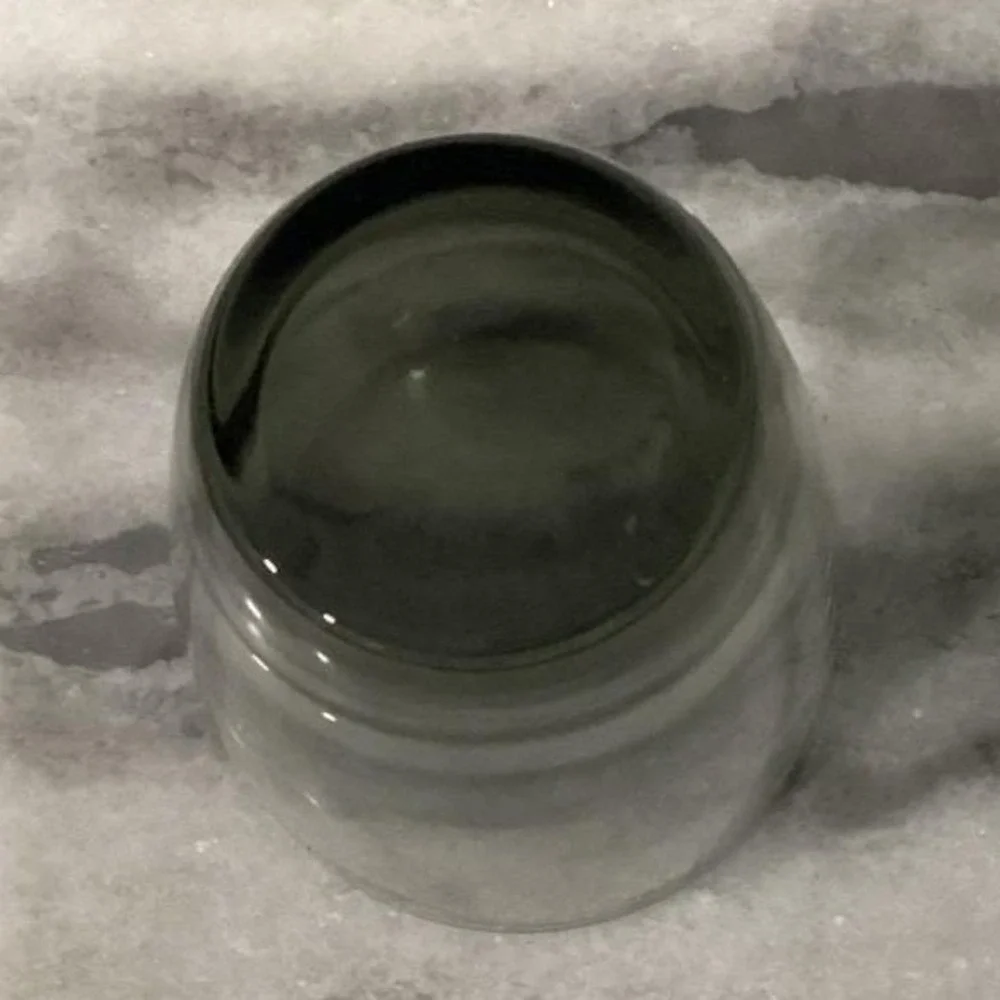 Libbey Smoke Gray Glass Tumblers, Set of 2, Vintage Weighted Bottom Glassware‎